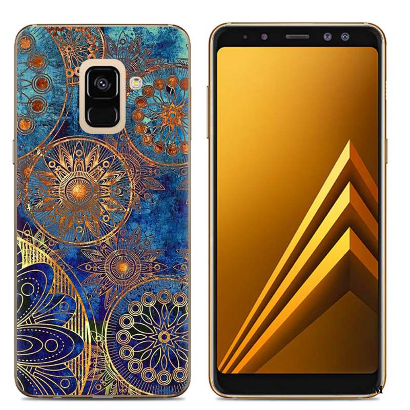 Samsung Galaxy A6 Dessin Animé Fluide Doux Peinture Coque De Téléphone Téléphone Portable Silicone