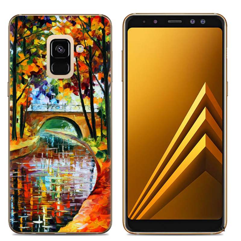 Samsung Galaxy A6 Dessin Animé Fluide Doux Peinture Coque De Téléphone Téléphone Portable Silicone