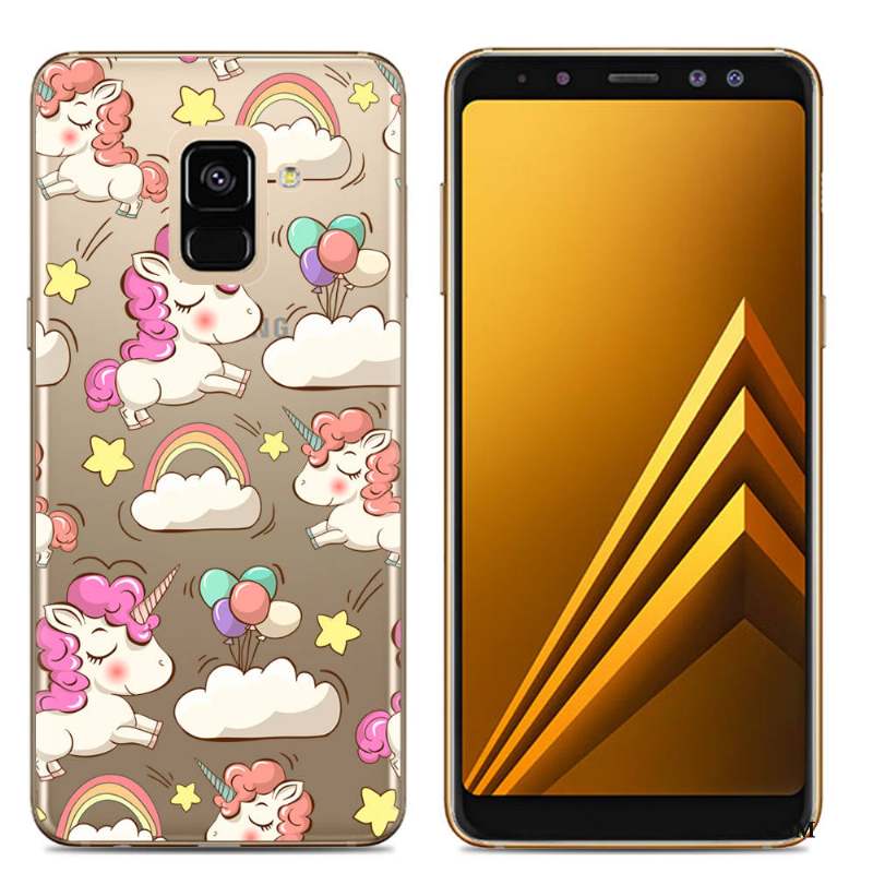 Samsung Galaxy A6 Dessin Animé Fluide Doux Peinture Coque De Téléphone Téléphone Portable Silicone