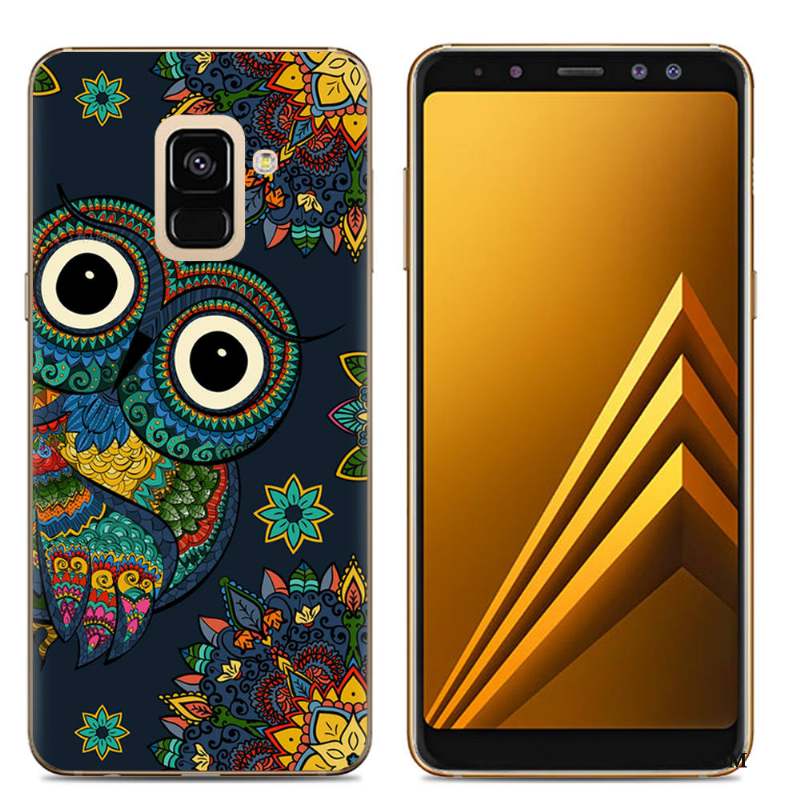 Samsung Galaxy A6 Dessin Animé Fluide Doux Peinture Coque De Téléphone Téléphone Portable Silicone