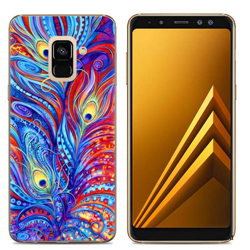 Samsung Galaxy A6 Dessin Animé Fluide Doux Peinture Coque De Téléphone Téléphone Portable Silicone