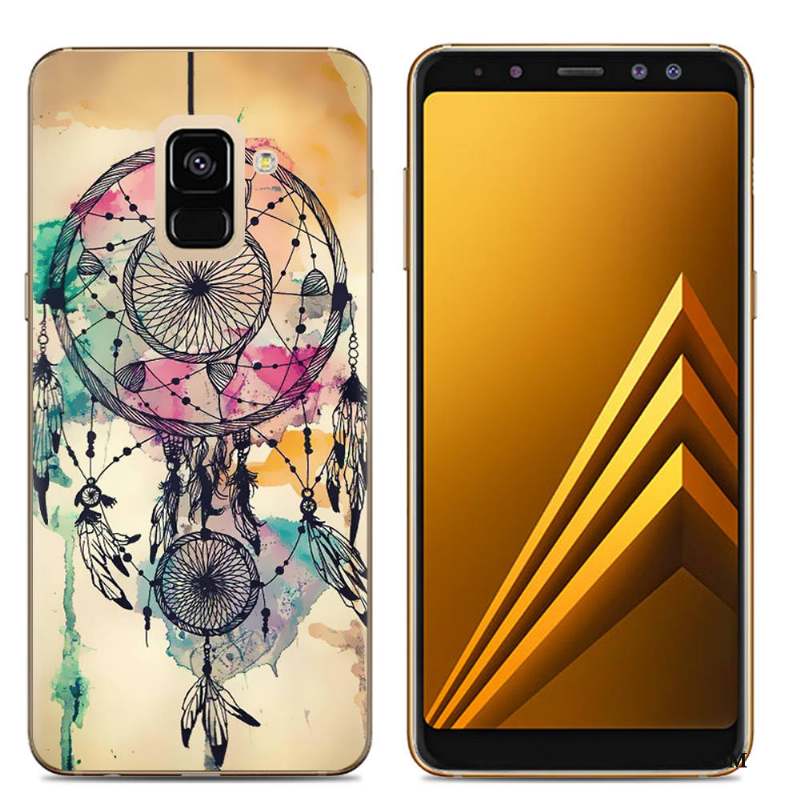 Samsung Galaxy A6 Dessin Animé Fluide Doux Peinture Coque De Téléphone Téléphone Portable Silicone