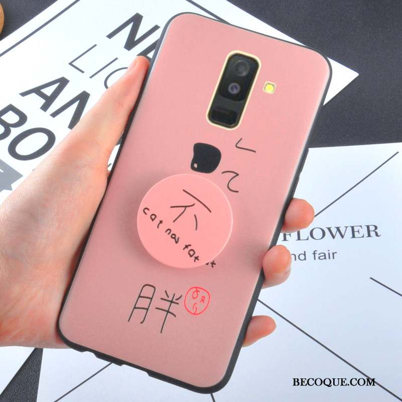 Samsung Galaxy A6+ Incassable Coque De Téléphone Rose Tendance Tout Compris Étui