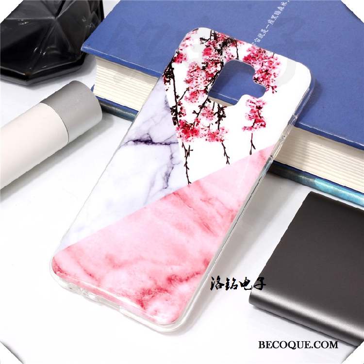 Samsung Galaxy A6 Incassable Rose Silicone Tendance Grand Coque De Téléphone