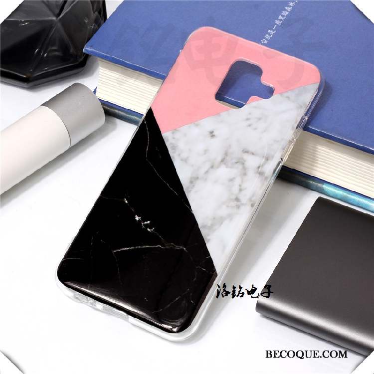 Samsung Galaxy A6 Incassable Rose Silicone Tendance Grand Coque De Téléphone