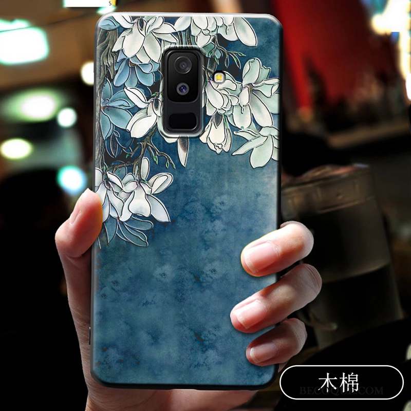 Samsung Galaxy A6+ Jaune Étui Fluide Doux Coque De Téléphone Tout Compris Protection