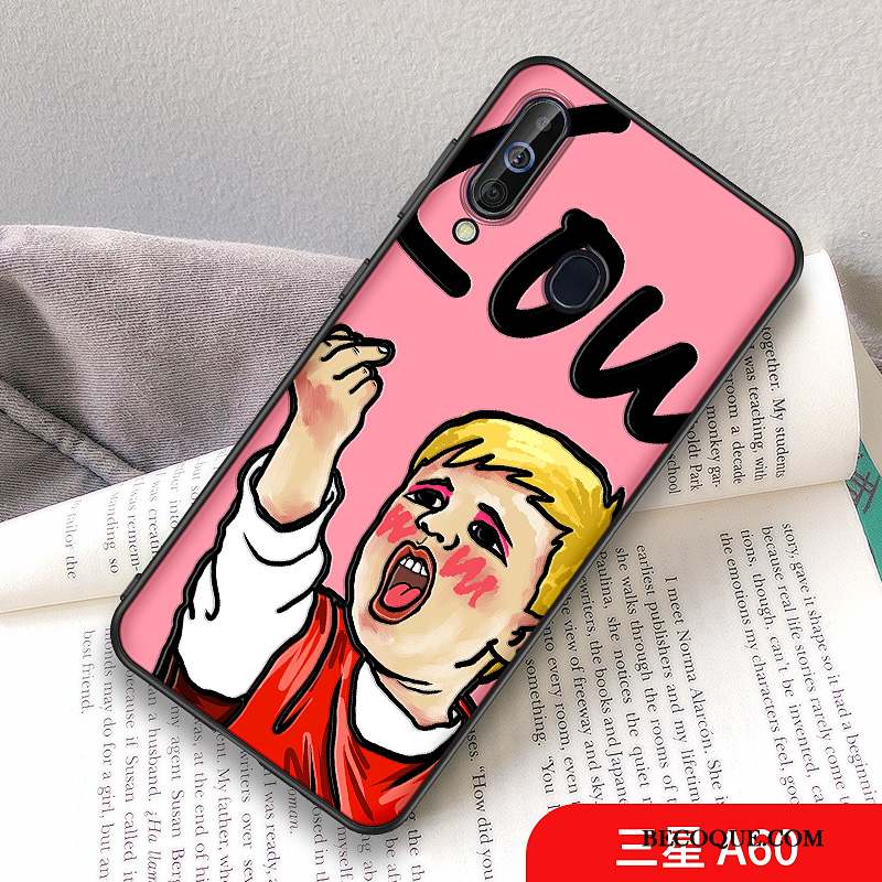 Samsung Galaxy A60 Coque Étui Créatif Net Rouge Violet Amoureux Original