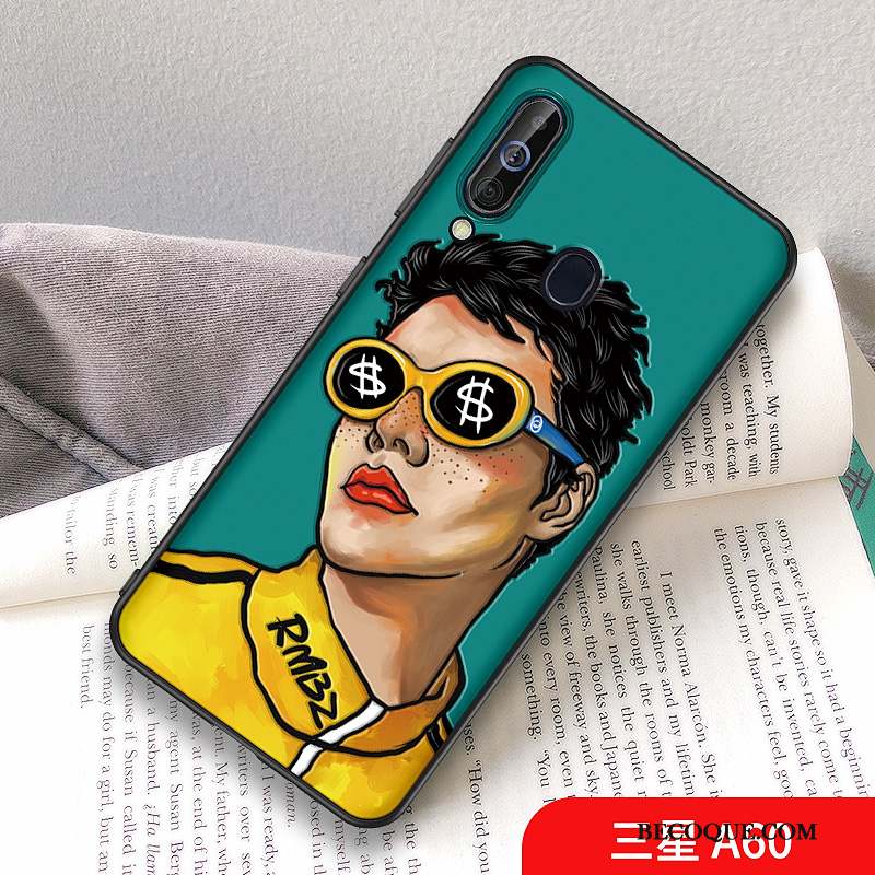 Samsung Galaxy A60 Coque Étui Créatif Net Rouge Violet Amoureux Original