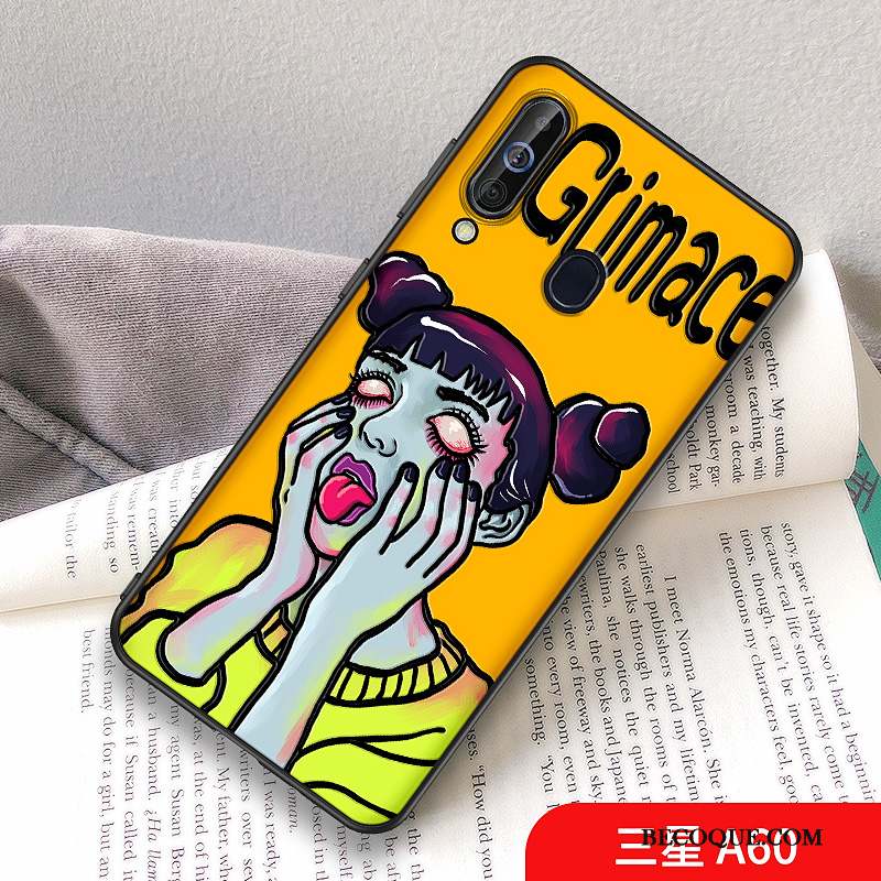 Samsung Galaxy A60 Coque Étui Créatif Net Rouge Violet Amoureux Original