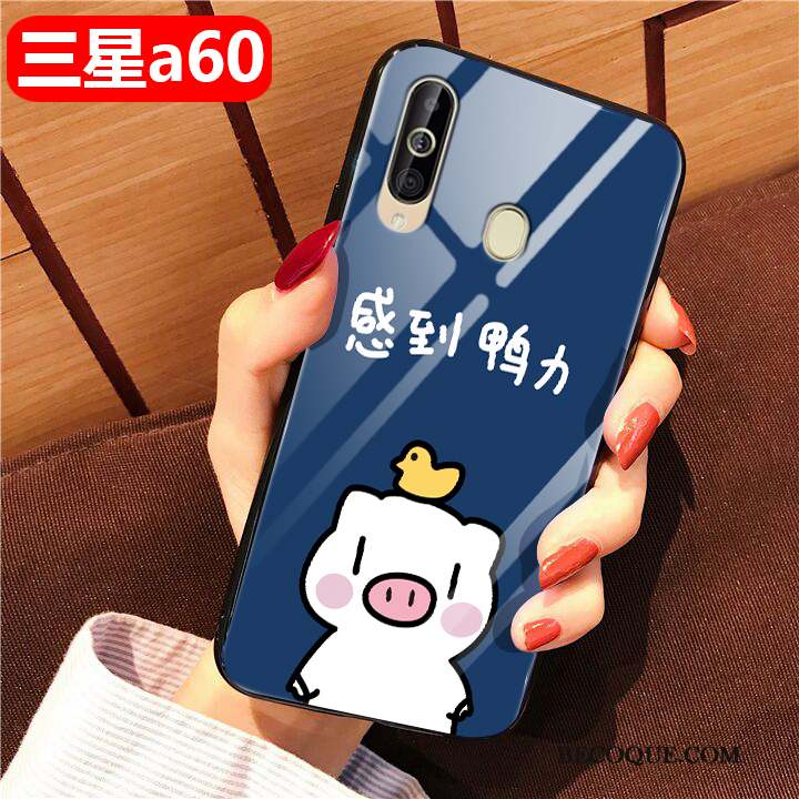 Samsung Galaxy A60 Dessin Animé Coque De Téléphone Bleu Tout Compris Charmant Incassable