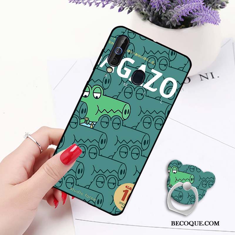 Samsung Galaxy A60 Silicone Support Ornements Suspendus Protection Coque De Téléphone Incassable