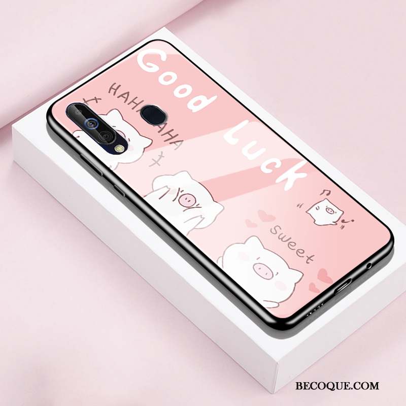 Samsung Galaxy A60 Étui Rose Coque De Téléphone Protection Silicone Créatif