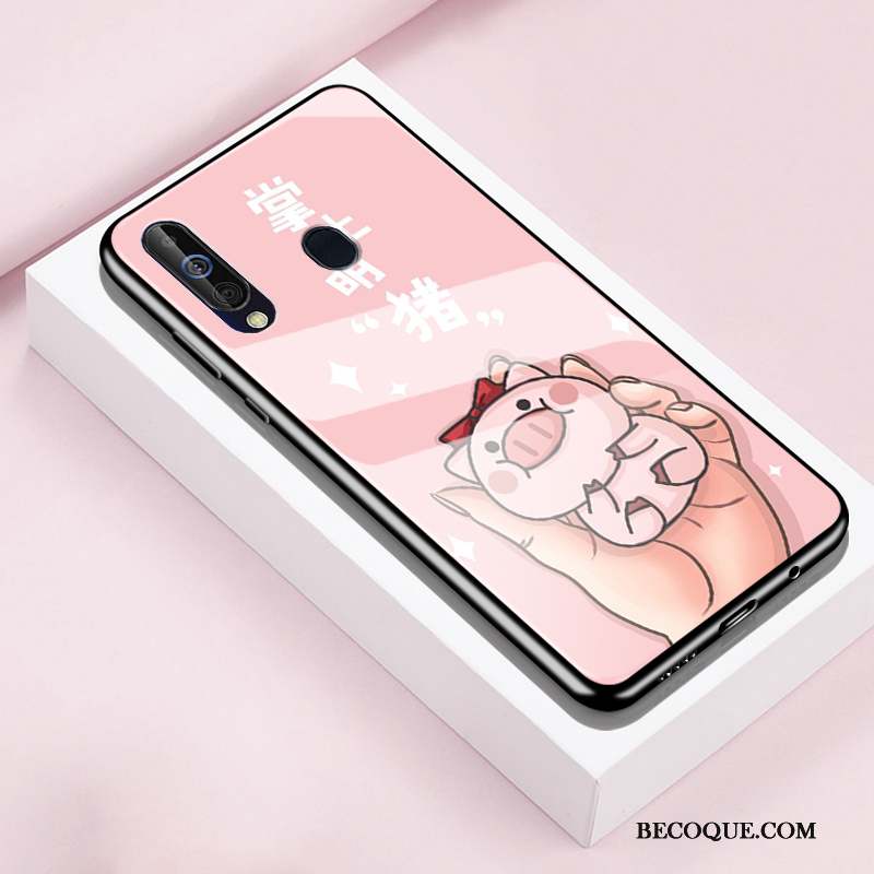 Samsung Galaxy A60 Étui Rose Coque De Téléphone Protection Silicone Créatif