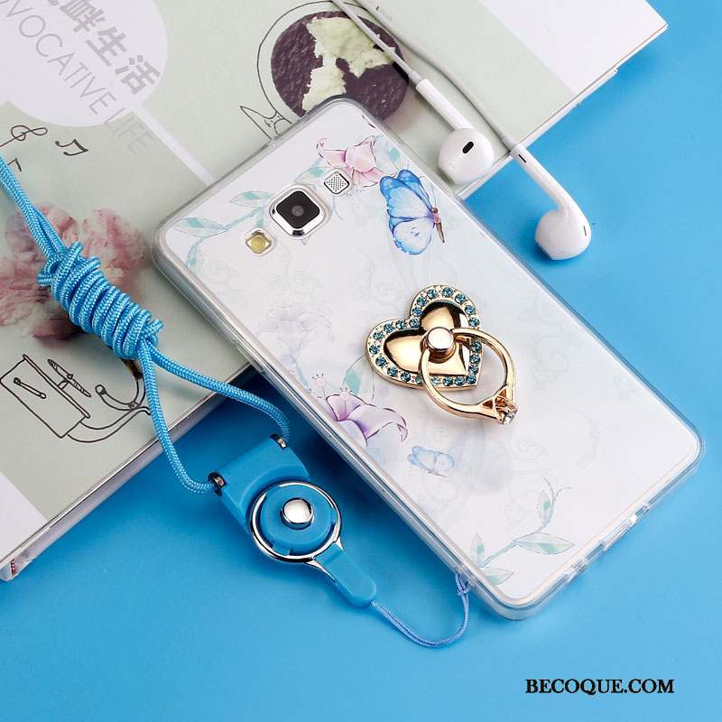 Samsung Galaxy A7 2015 Bleu Coque De Téléphone Fluide Doux Étui Téléphone Portable Incassable
