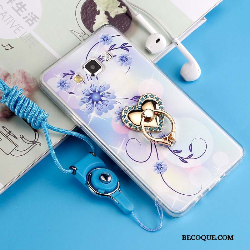 Samsung Galaxy A7 2015 Bleu Coque De Téléphone Fluide Doux Étui Téléphone Portable Incassable