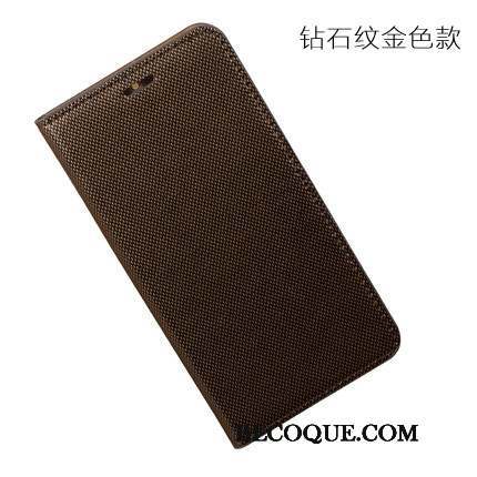 Samsung Galaxy A7 2015 Business Protection Coque De Téléphone Cuir Véritable Vintage Or