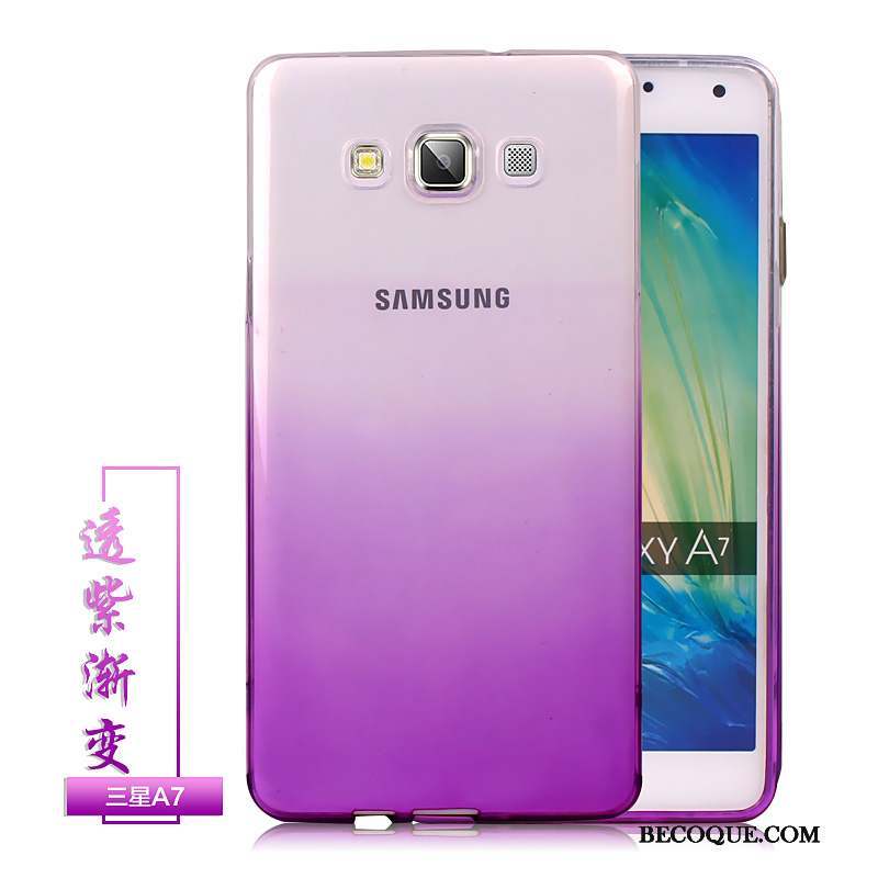 Samsung Galaxy A7 2015 Cool Transparent Coque De Téléphone Silicone Incassable Dégradé