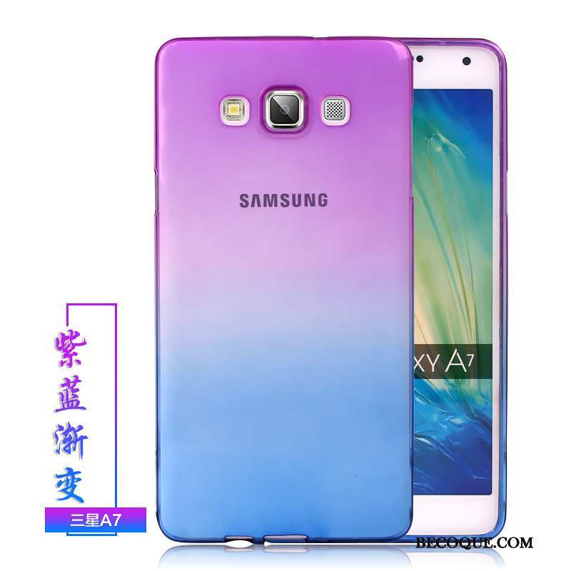 Samsung Galaxy A7 2015 Cool Transparent Coque De Téléphone Silicone Incassable Dégradé