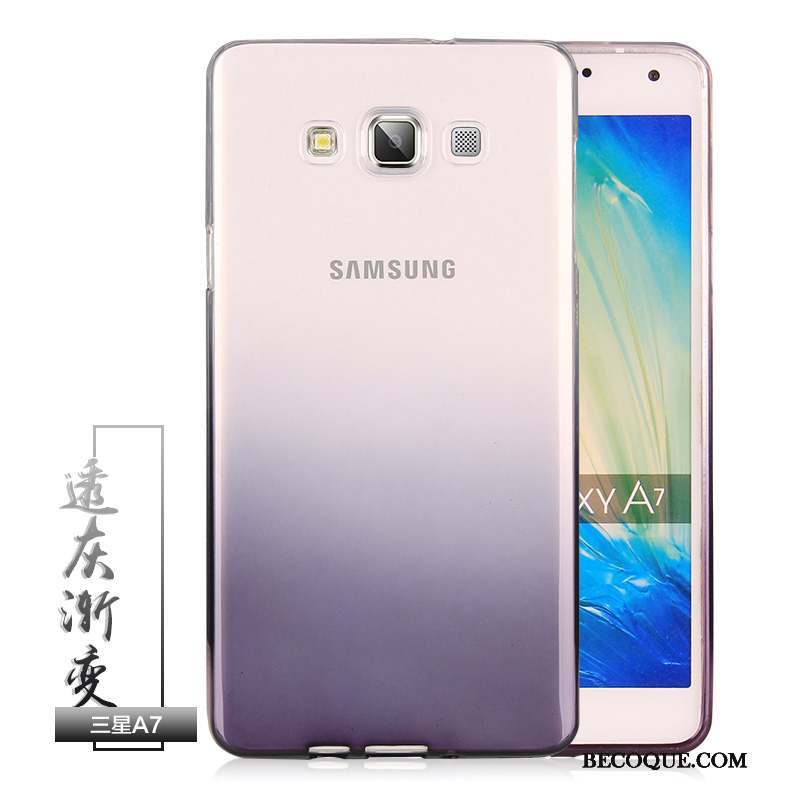 Samsung Galaxy A7 2015 Cool Transparent Coque De Téléphone Silicone Incassable Dégradé