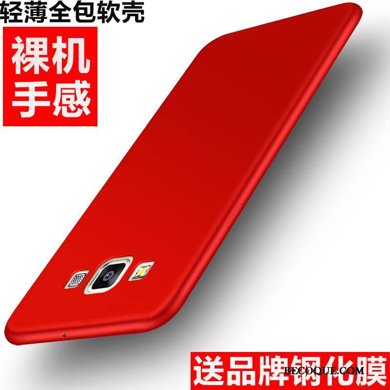 Samsung Galaxy A7 2015 Coque De Téléphone Incassable Rouge Silicone Tendance