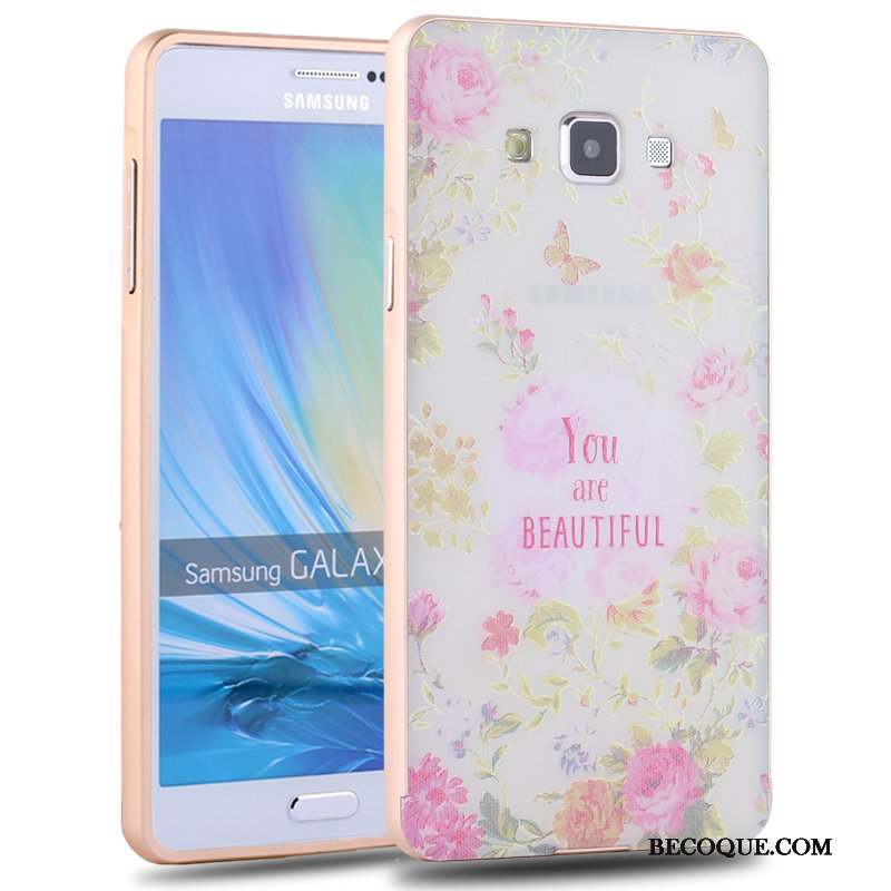 Samsung Galaxy A7 2015 Coque De Téléphone Vert Charmant Métal Dessin Animé Difficile