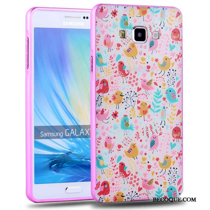 Samsung Galaxy A7 2015 Coque De Téléphone Vert Charmant Métal Dessin Animé Difficile