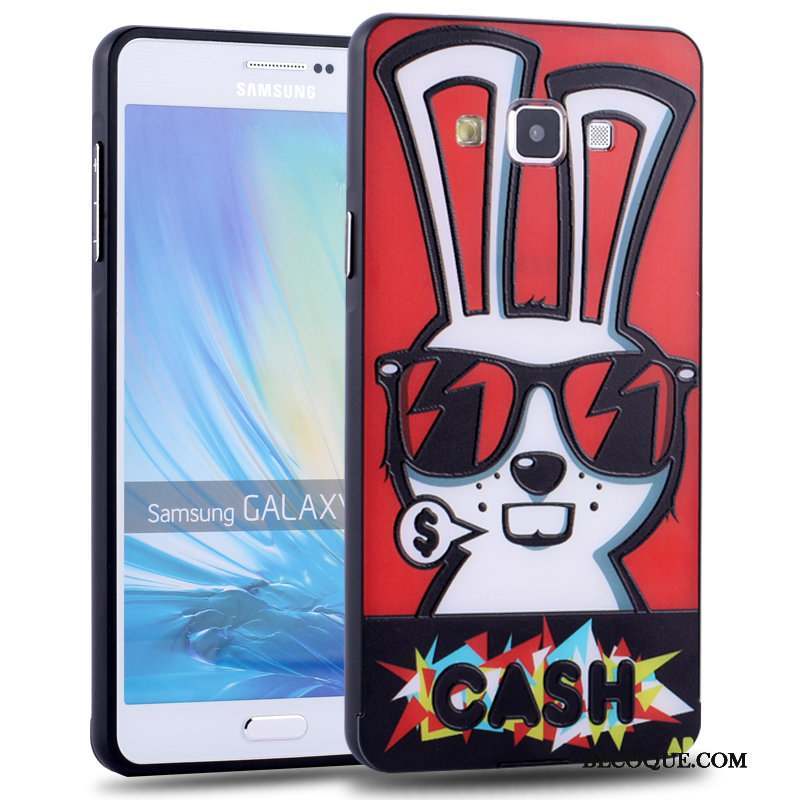 Samsung Galaxy A7 2015 Coque De Téléphone Vert Charmant Métal Dessin Animé Difficile