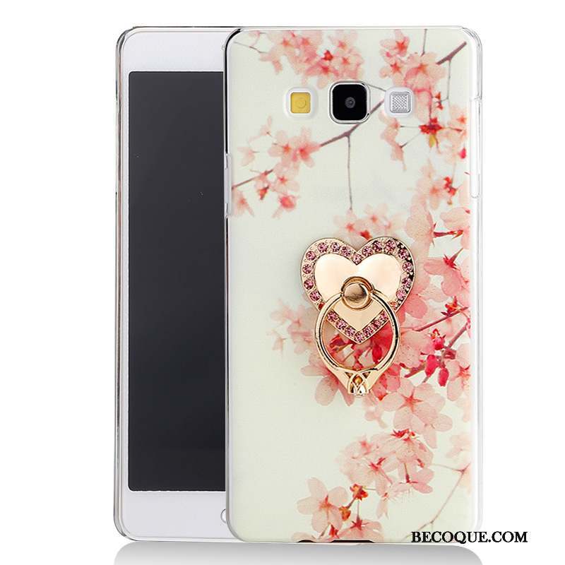 Samsung Galaxy A7 2015 Dessin Animé Support Coque Étui Rose Protection