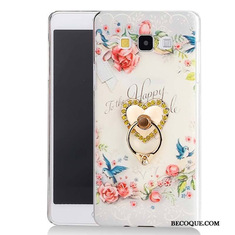 Samsung Galaxy A7 2015 Dessin Animé Support Coque Étui Rose Protection