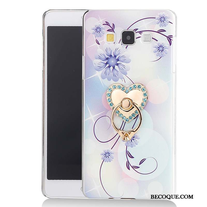 Samsung Galaxy A7 2015 Dessin Animé Support Coque Étui Rose Protection