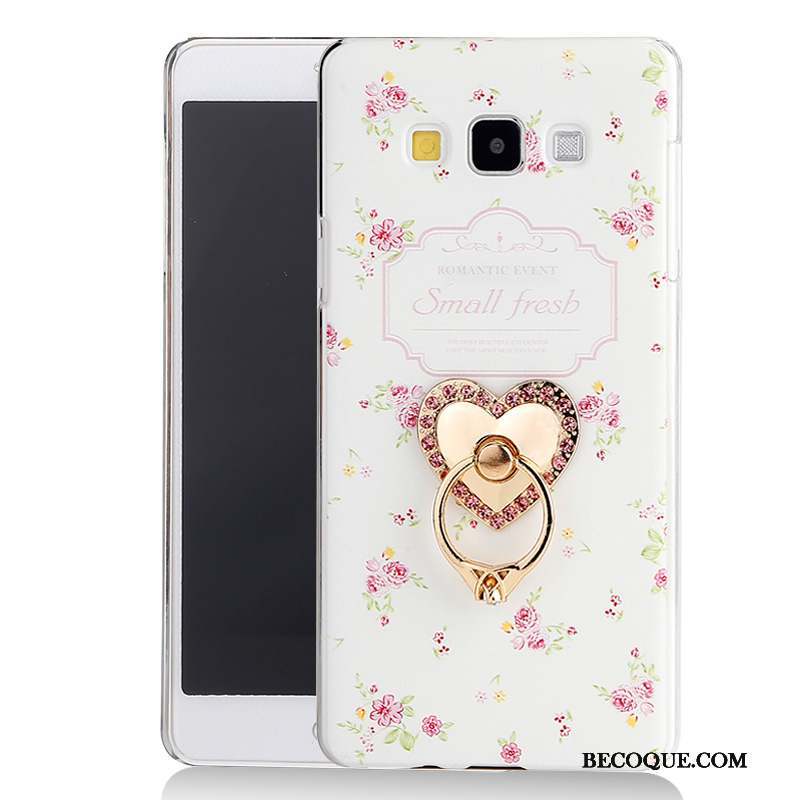 Samsung Galaxy A7 2015 Dessin Animé Support Coque Étui Rose Protection