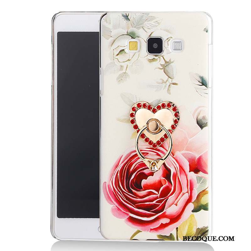 Samsung Galaxy A7 2015 Dessin Animé Support Coque Étui Rose Protection