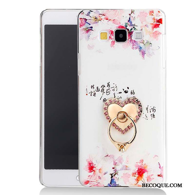 Samsung Galaxy A7 2015 Dessin Animé Support Coque Étui Rose Protection