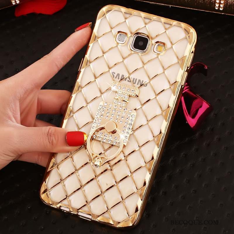 Samsung Galaxy A7 2015 Fluide Doux Strass Coque De Téléphone Transparent Silicone Étui