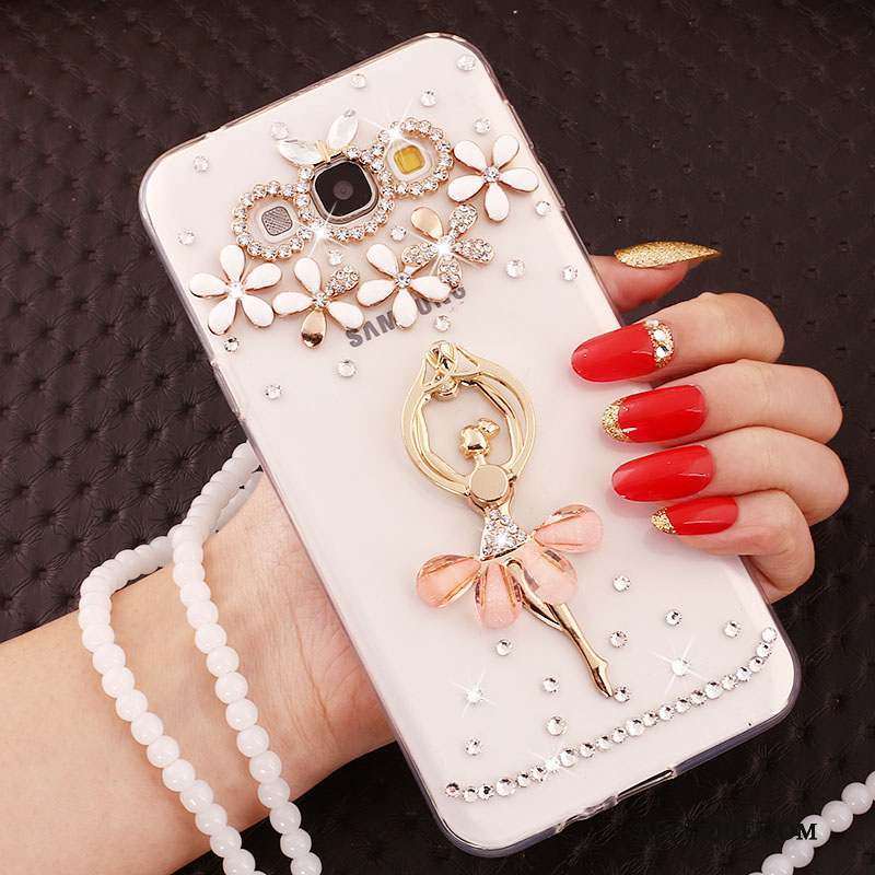 Samsung Galaxy A7 2015 Incassable Anneau Protection Coque Or Fluide Doux