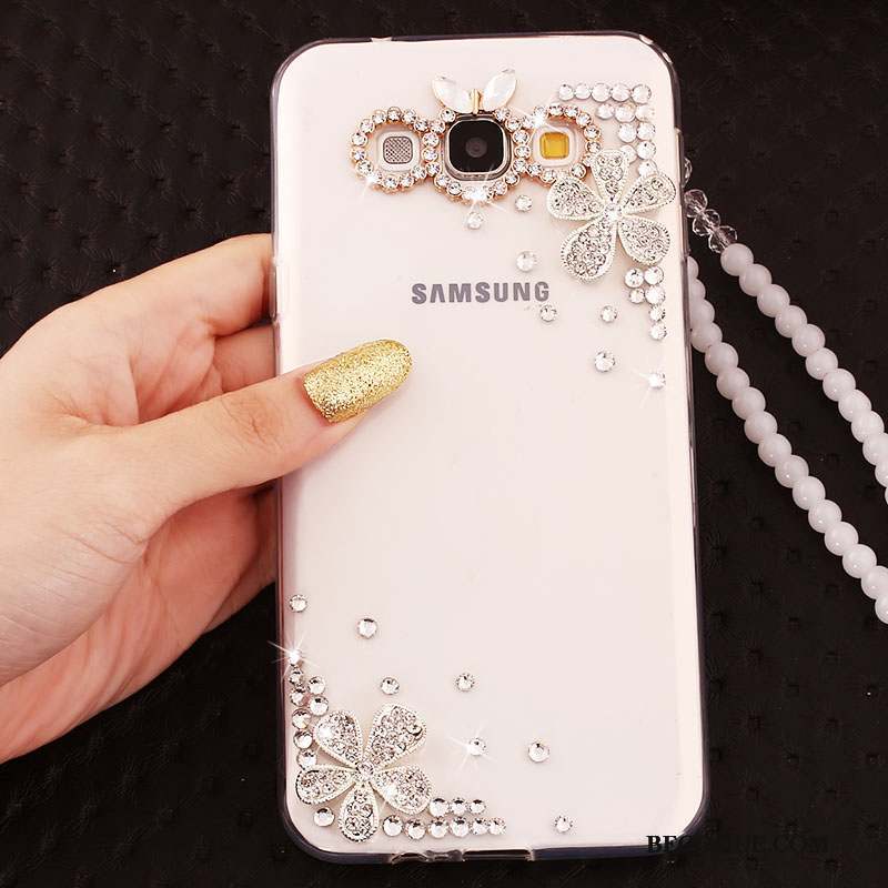 Samsung Galaxy A7 2015 Incassable Anneau Protection Coque Or Fluide Doux