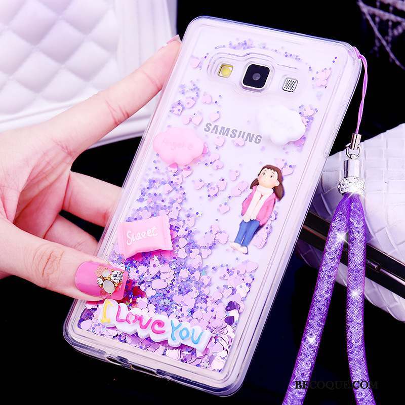 Samsung Galaxy A7 2015 Quicksand Ornements Suspendus Coque De Téléphone Tendance Silicone Étui