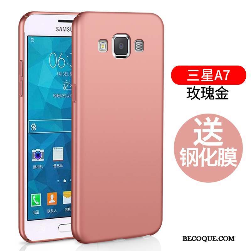 Samsung Galaxy A7 2015 Tout Compris Protection Bleu Simple Incassable Coque En Silicone