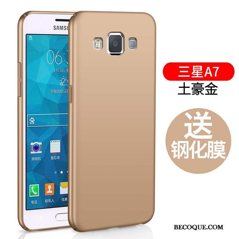 Samsung Galaxy A7 2015 Tout Compris Protection Bleu Simple Incassable Coque En Silicone