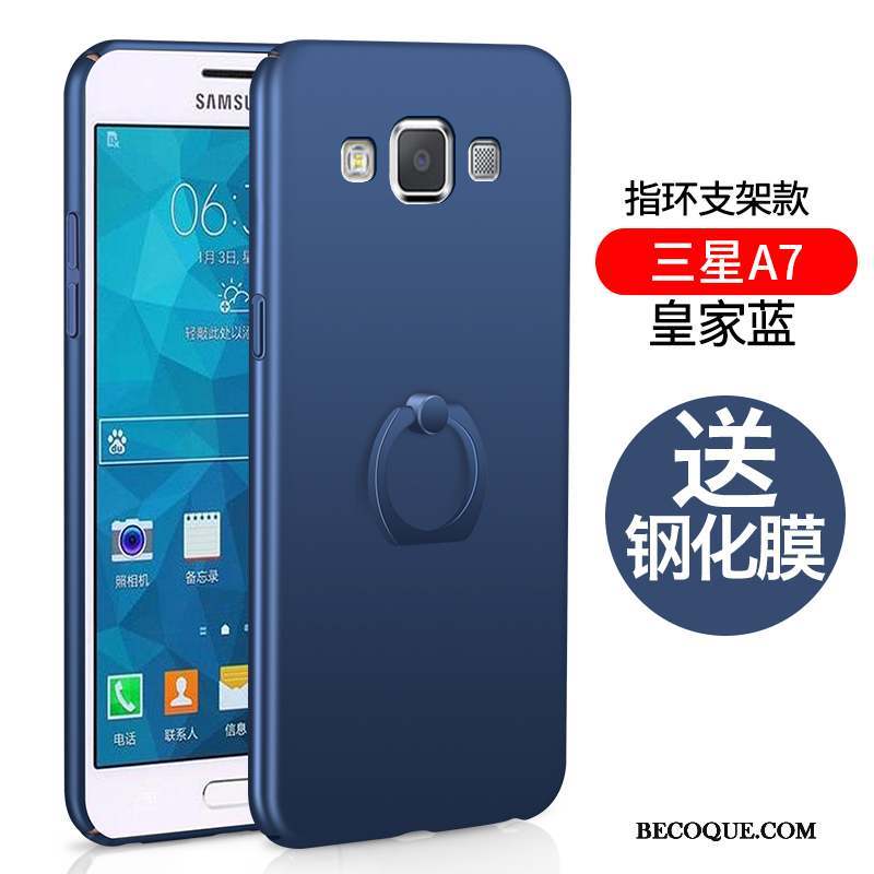 Samsung Galaxy A7 2015 Tout Compris Protection Bleu Simple Incassable Coque En Silicone