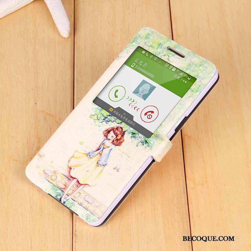 Samsung Galaxy A7 2015 Violet Téléphone Portable Étui En Cuir Protection Housse Coque De Téléphone