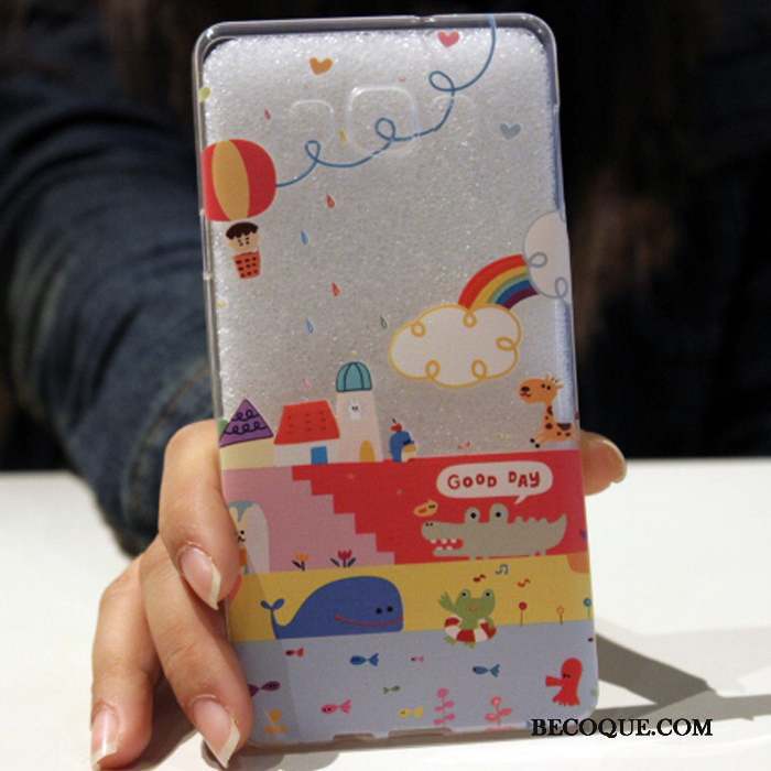 Samsung Galaxy A7 2015 Étui Rose Coque De Téléphone Charmant Téléphone Portable Simple