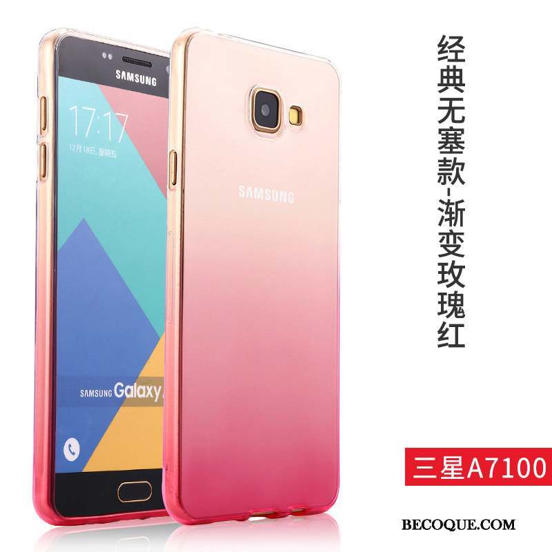 Samsung Galaxy A7 2016 Bleu Coque De Téléphone Transparent Silicone Fluide Doux Tendance