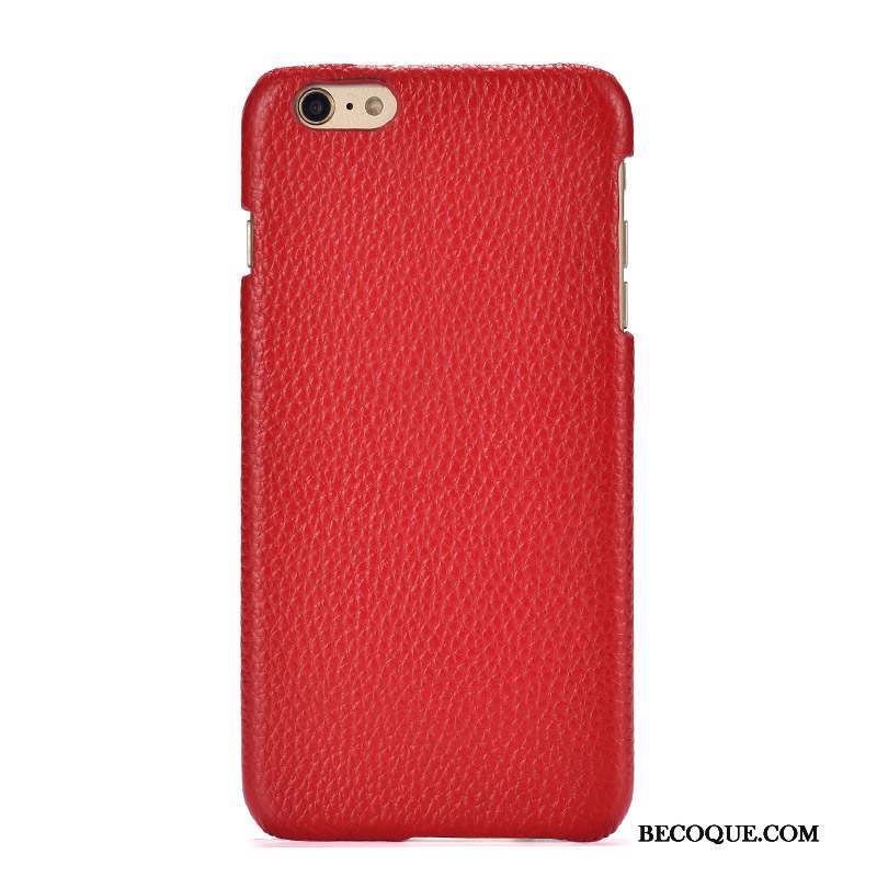 Samsung Galaxy A7 2016 Coque Couvercle Arrière Simple Cuir Véritable Protection Rouge Étui En Cuir