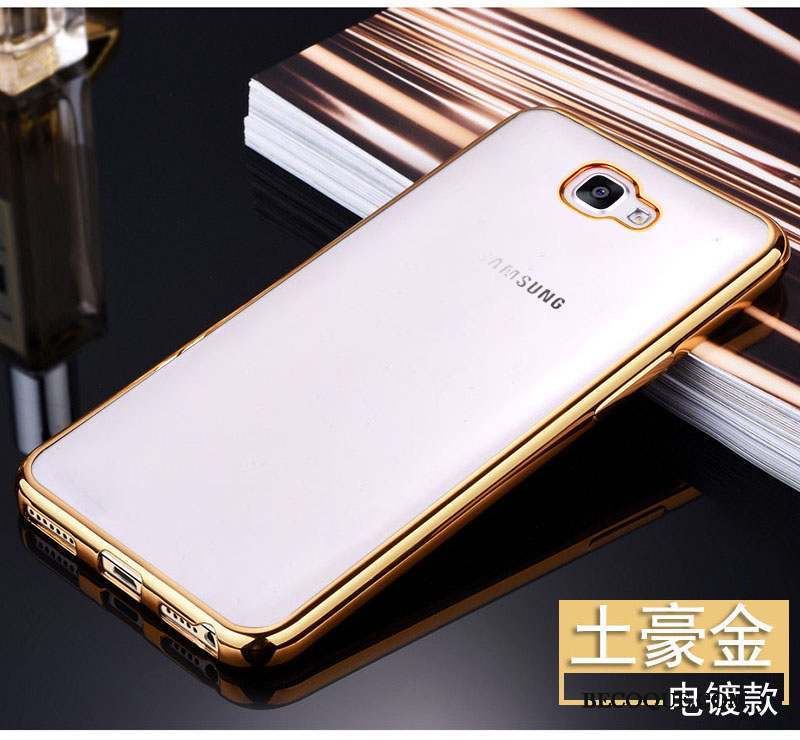 Samsung Galaxy A7 2016 Coque Fluide Doux Protection Tout Compris Incassable Or Silicone