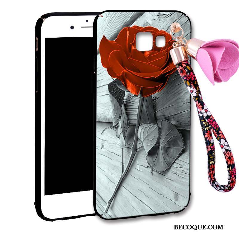 Samsung Galaxy A7 2016 Coque Tendance Nouveau Créatif Protection Rose Difficile