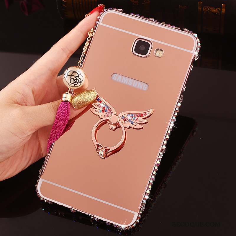 Samsung Galaxy A7 2016 Couvercle Arrière Or Rose Border Coque De Téléphone Strass Protection