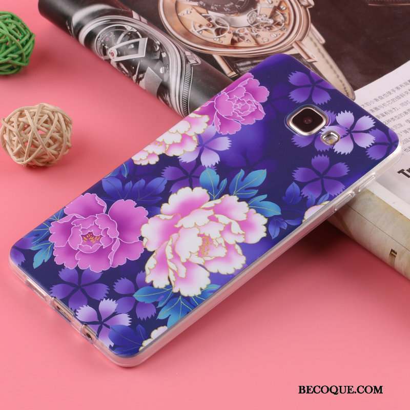 Samsung Galaxy A7 2016 Fluide Doux Silicone Personnalité Nouveau Fleurs Coque De Téléphone