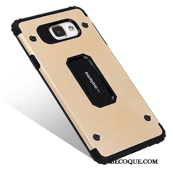 Samsung Galaxy A7 2016 Étui Silicone Métal Protection Délavé En Daim Coque De Téléphone