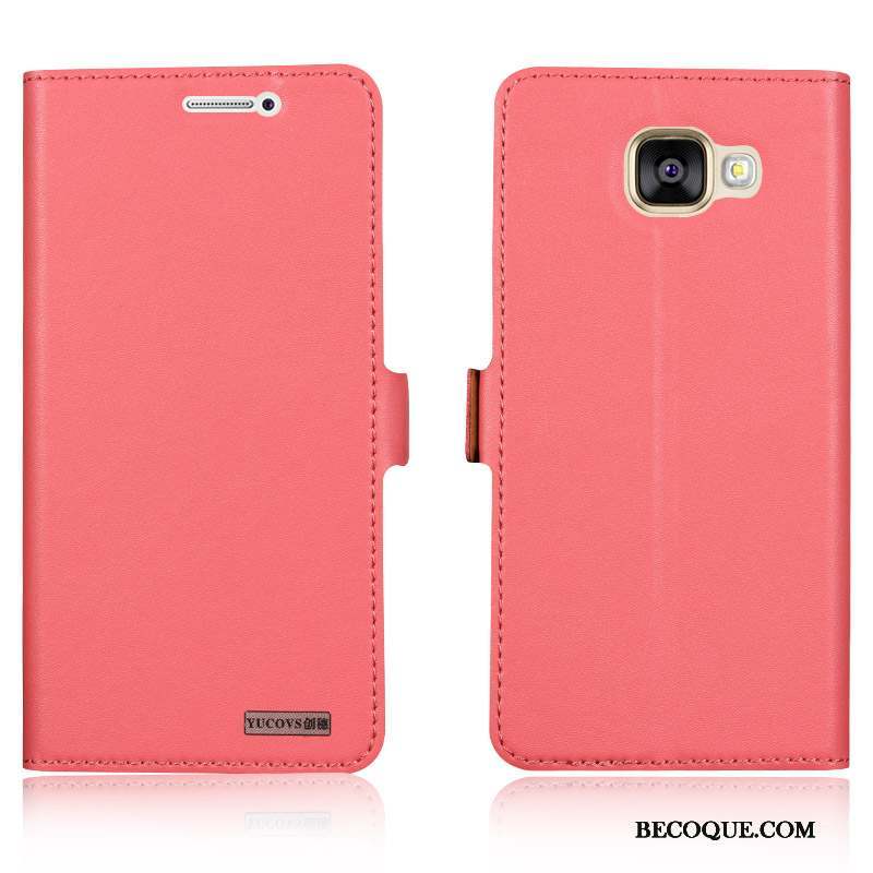 Samsung Galaxy A7 2016 Étui Silicone Protection Coque De Téléphone Cuir Véritable Étui En Cuir